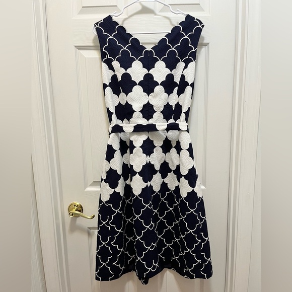 Talbots blue and white Dress size 16 - Picture 2 of 6